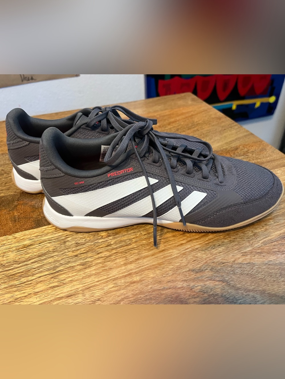 adidas Predator Indoor Soccer Shoes Black White